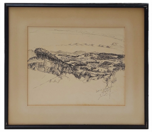 Tekening van de Belgische kunstenaar Lucien Calus  kopen