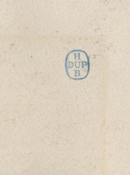 Schets van L. van der Borcht met verzamelstempel