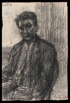 potloodschets van Lucien van der Borcht