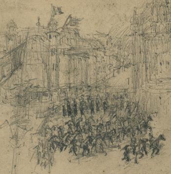 Potloodtekening van Belgische kunstschilder Lucien van der Borcht