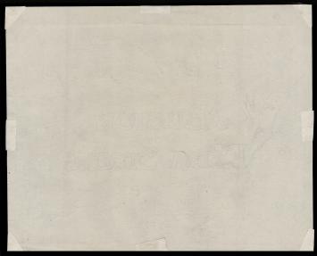Schets van Lucien van der Borcht met verzamelstempel