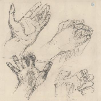 Potloodtekeningen van Belgische kunstenaar Lucien van der Borcht