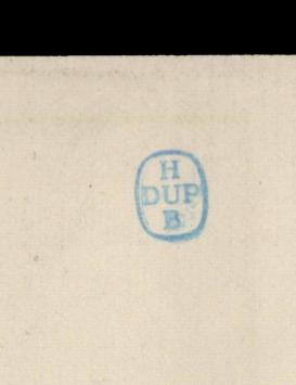 Schets van Lucien van der Borcht met verzamelstempel