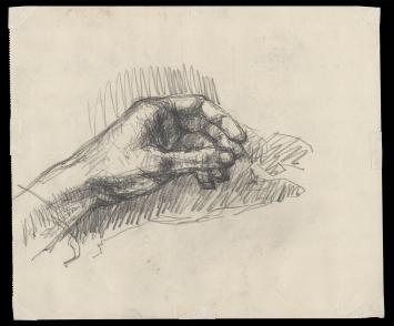 Oude  19de -eeuwse schets kopen met stempel H. Dupont