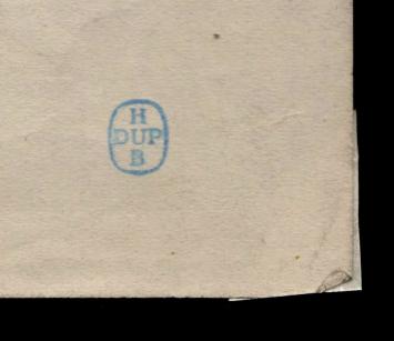 Schets van L. van der Borcht met verzamelstempel