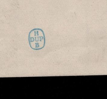 Schets van L. van der Borcht met verzamelstempel
