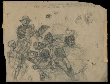 Tekening, De mensenmassa (+/- 1899)