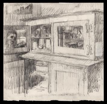 Schets, stervende (+/- 1896)