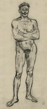 Potloodtekening van Belgische kunstschilder Lucien van der Borcht