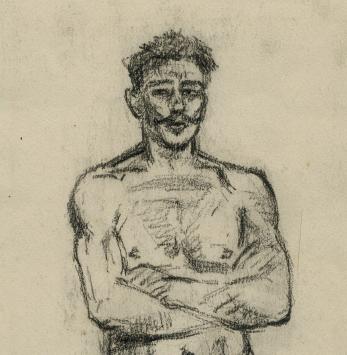 Naakttekening van Lucien van der Borcht kopen