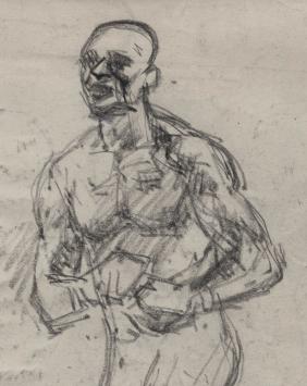 Schetsen, naakte mannen en naakt gespierd (+/- 1895)