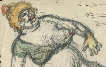 Tekening van Belgische kunstschilder Lucien van der Borcht