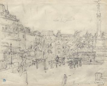 Potloodschetsen van Belgische kunstenaar Lucien van der Borcht