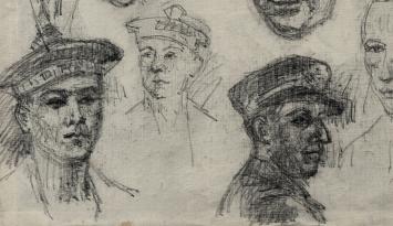 Lucien van der Borcht met enkele portretten