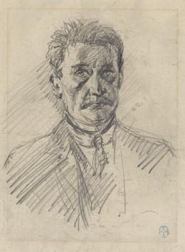 Potloodschets van Belgische tekenaar Lucien van der Borcht