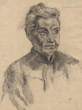 Tekening de tekenaar Lucien van der Borcht