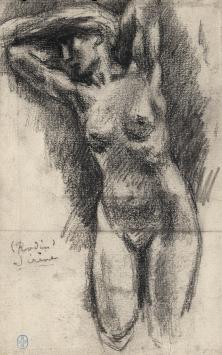 Potloodschets van Belgische tekenaar Lucien van der Borcht