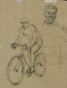 Twee boksers en een atleet (+/- 1900)