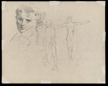 Schetsen, boksers en portret (+/- 1900)