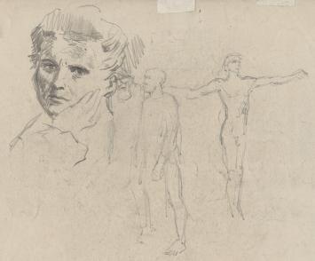 Schetsen, boksers en portret (+/- 1900)