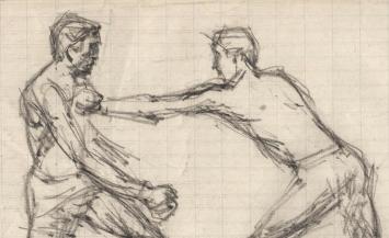 Schetsen van Lucien van der Borcht met verzamelstempel