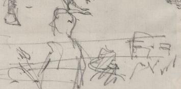 Schetsen van L. van der Borcht met verzamelstempel