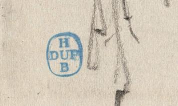 Schets, groepje renners (+/- 1895)