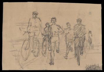 Schets van de Belgische kunstenaar L. van der Borcht