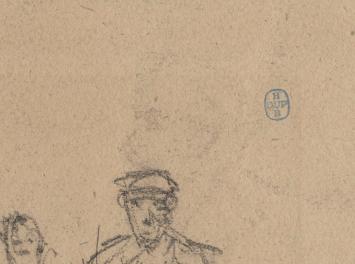 Lucien van der Borcht met renners en verzorgers