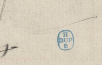 Schets van L. van der Borcht met verzamelstempel