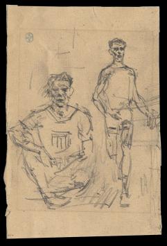 potloodschets kopen van een hardloper