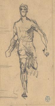 Potloodtekening van Belgische kunstenaar Lucien van der Borcht