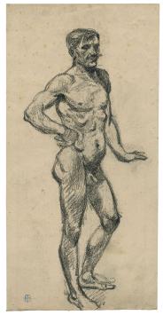 Tekening van Belgische kunstschilder Lucien van der Borcht