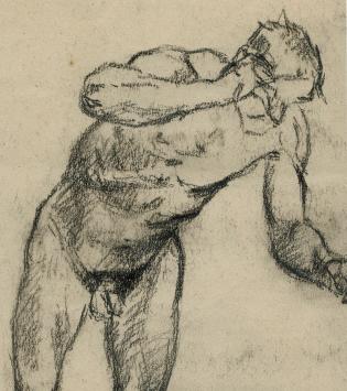 Naakttekening van Lucien van der Borcht kopen