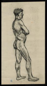 Tekening van de Belgische kunstenaar Lucien van der Borcht