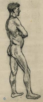 Potloodtekening van Belgische kunstschilder Lucien van der Borcht