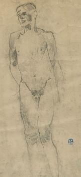 Potloodtekening van Belgische kunstschilder Lucien van der Borcht