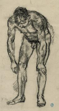 Potloodtekening van Belgische kunstschilder Lucien van der Borcht