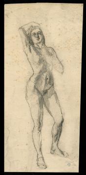 Naakttekening van de Belgische kunstenaar Lucien van der Borcht