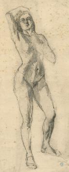 Potloodtekening van Belgische kunstschilder Lucien van der Borcht