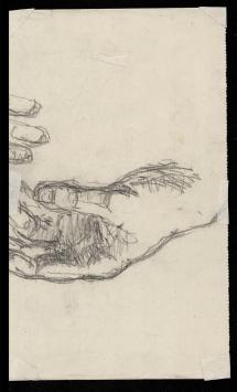 Schets, James Ensor en soldaat (+/- 1900)