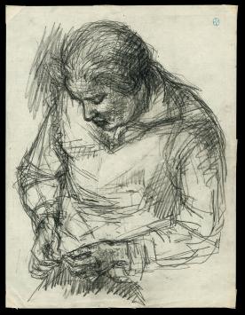 tekening van de Belgische kunstenaar Lucien van der Borcht