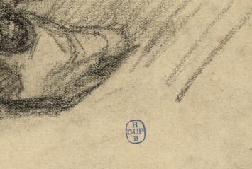Zittende man met snor (voor en achter) +/- 1895