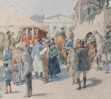 Amédée Lynen met een mooie aquarel uit 1926