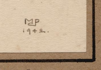 Maurice Pauwaert  met een werk uit 1942