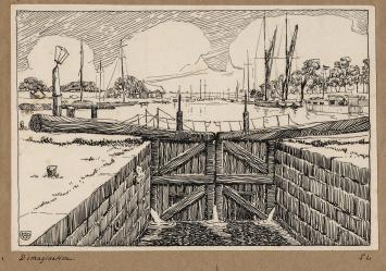 Grafisch kunstwerk van de Belgische kunstenaar Maurice Pauwaert