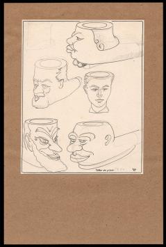 Pentekening van kunstenaar Maurice Pauwaert