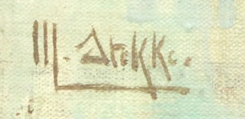 Painting on Canvas Belgian painter M. Stekke