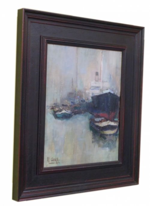 Olieverf op doek van M Stekke, een Waalse kunstenares