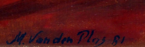 M. van den plas artiste Belge